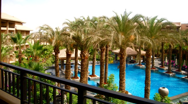 inside my room at the Dusit Thani Lakeview Cairo Hotel