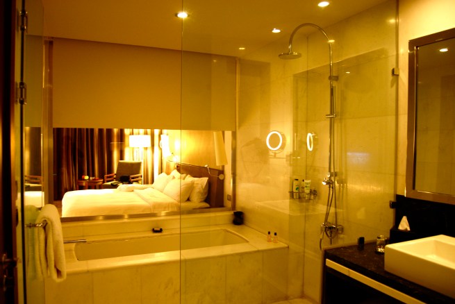 inside my room at the Dusit Thani Lakeview Cairo